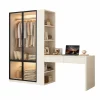 Bàn Làm Việc Liên Tủ Quần Áo Cánh Kính Sọc ZM-70068 - 1200x600x1900mm + Tủ 800x600x1900mm - ZM-70068.3