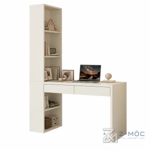 Bàn Làm Việc Liên Tủ Quần Áo Cánh Kính Sọc ZM-70068 - 1200x600x1900mm - ZM-70068.1