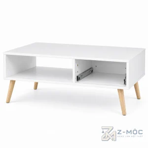 Bàn Trà Phòng Khách Có Ngăn Kéo Chân Gỗ ZM-91004 - ảnh chi tiết 6