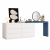 Bàn Trang Điểm Liền Tủ Ngăn Kéo 6 Ngăn ZM-12008 - 1200x400x750 + Tủ 1200x400x715mm - ZM-12008