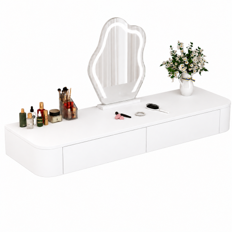 Bàn Trang Điểm Trắng Treo Tường Gọn Gàng ZM-12010 - 1200x400x180mm - ZM-12010.1
