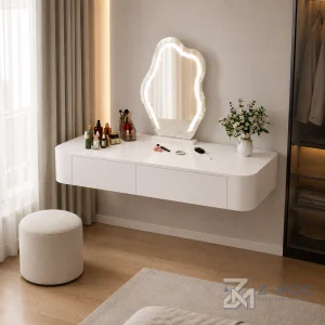 Bàn Trang Điểm Trắng Treo Tường Gọn Gàng ZM-12010 - ảnh chi tiết 2