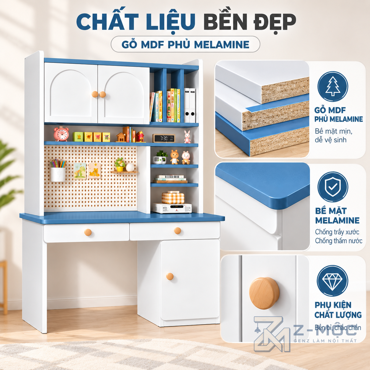Chất Liệu Gỗ MDF Phủ Melamine
