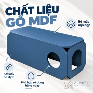 Chất liệu gỗ MDF phủ melamine