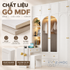 Chất liệu gỗ MDF phủ melamine