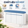 Chất liệu gỗ MDF phủ melamine bền và dễ vệ sinh