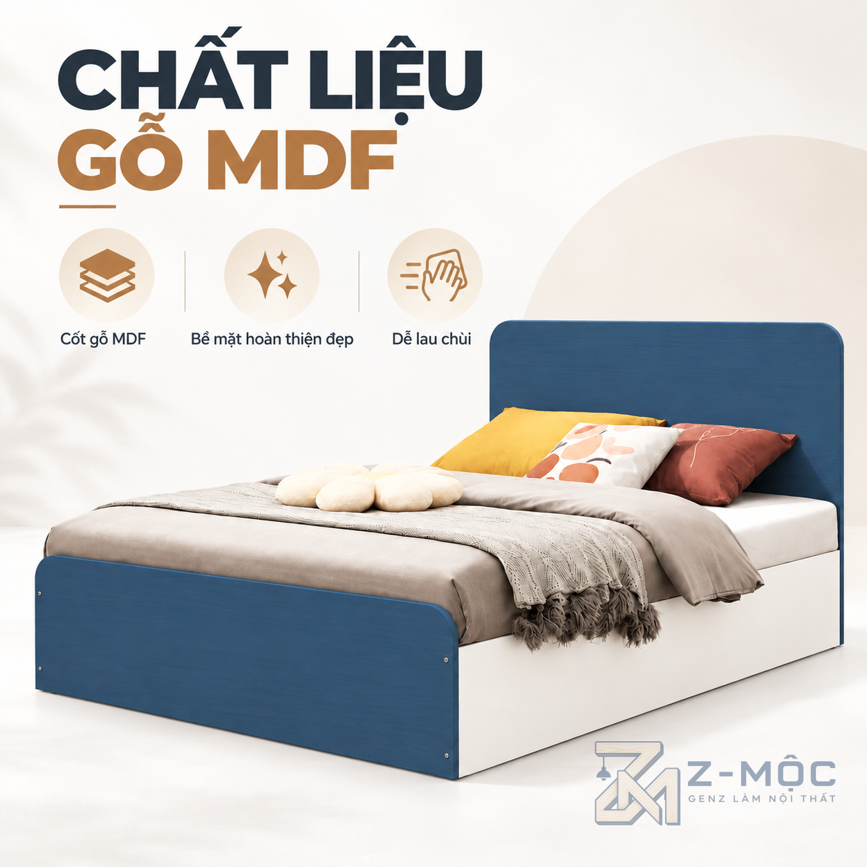 Chất Liệu Gỗ MDF Phủ Melamine Dễ Sử Dụng