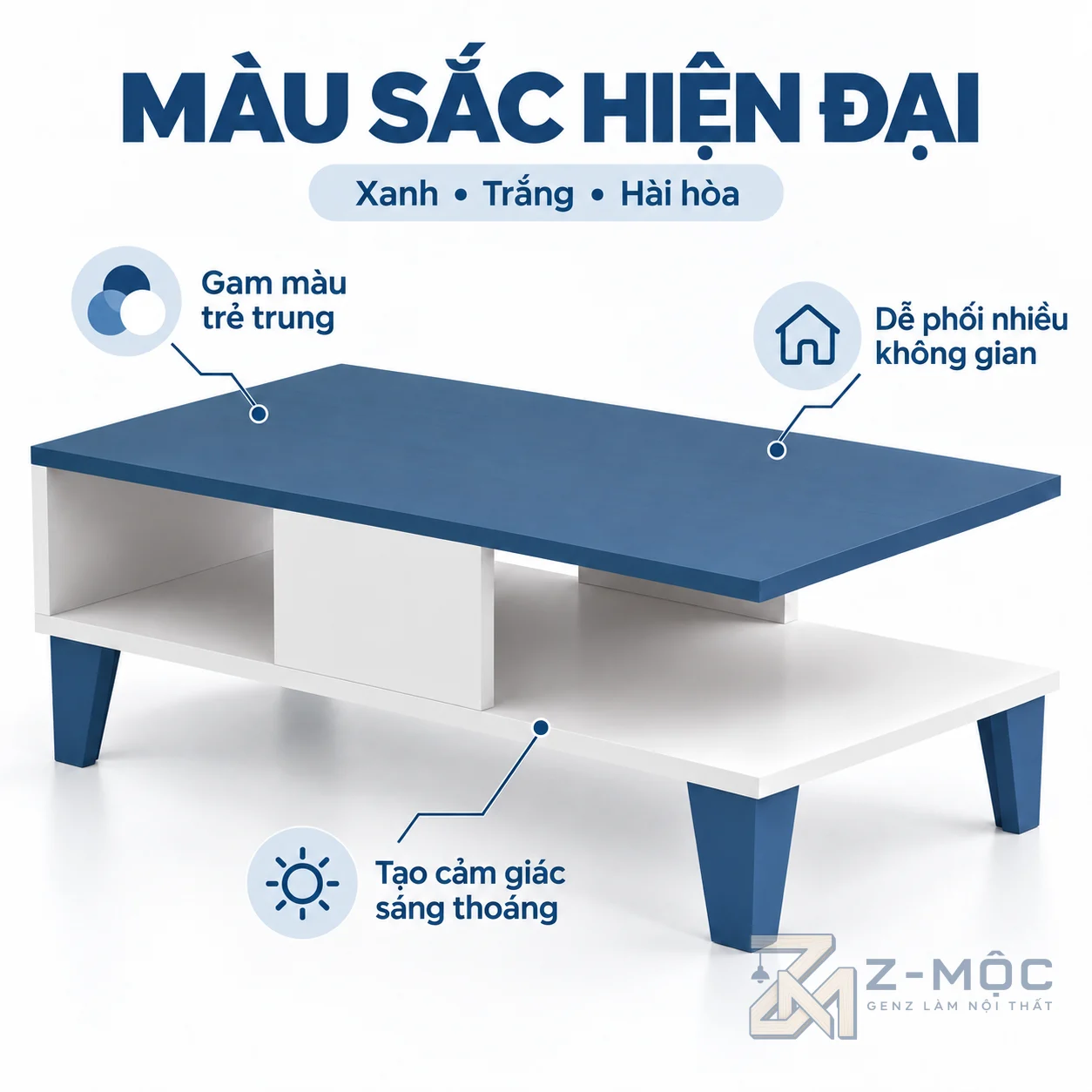 Dễ phối với nhiều kiểu sofa và phòng khách