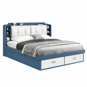 Giường Ngủ Có Kệ Và Nệm Đầu Giường ZM-11045