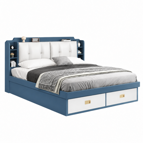 Giường Ngủ Có Kệ Và Nệm Đầu Giường ZM-11045 - 1800x2000mm - ZM-11045.2