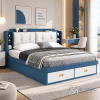 Giường Ngủ Có Kệ Và Nệm Đầu Giường ZM-11045 - ảnh chi tiết 7