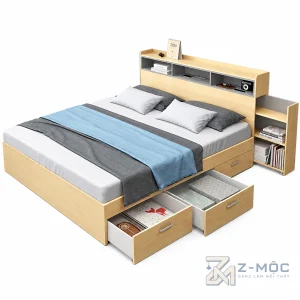 Giường Ngủ Có Tủ Kệ Đầu Giường Tiện Ích ZM-11050 - ảnh chi tiết 1