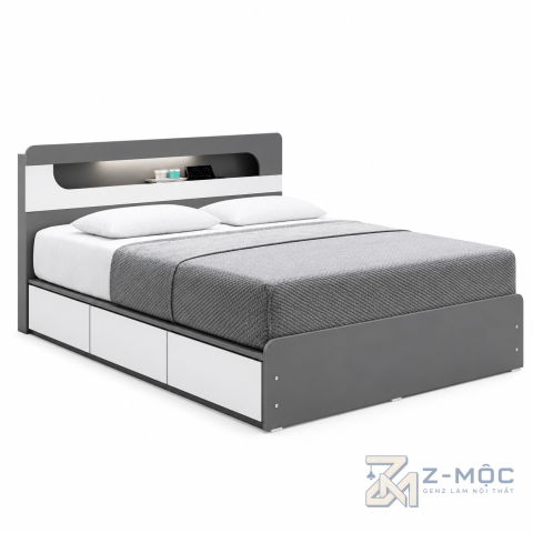Giường Ngủ Gỗ Công Nghiệp Có Ngăn Kéo Hiện Đại ZM-11039 - ảnh chi tiết 1