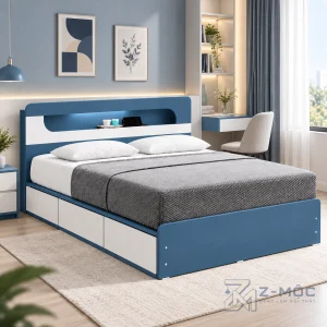 Giường Ngủ Gỗ Công Nghiệp Có Ngăn Kéo Hiện Đại ZM-11039 - ảnh chi tiết 6