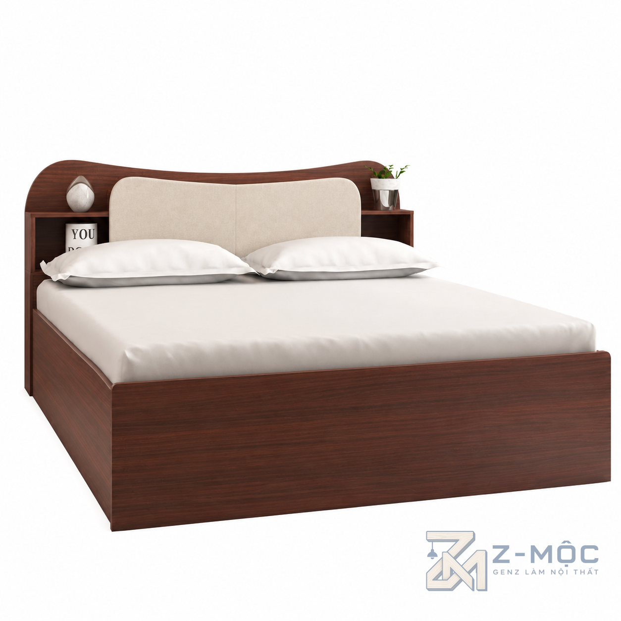 Giường Ngủ Thiết Kế Đầu Giường Độc Đáo Hiện Đại ZM-11049 - ảnh chi tiết 1