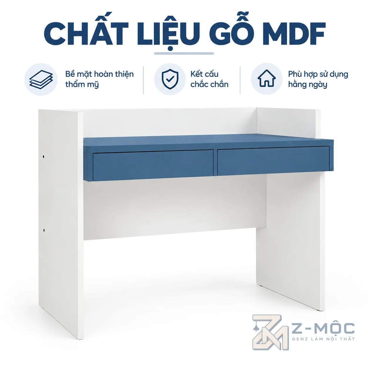 Gỗ MDF Phủ Melamine Bền Đẹp, Dễ Vệ Sinh
