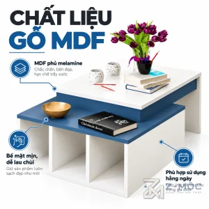 Gỗ MDF phủ melamine bền đẹp, dễ vệ sinh