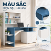 Kết hợp bàn học và không gian lưu trữ