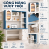 Kết hợp bàn, kệ và tủ giúp tăng không gian lưu trữ