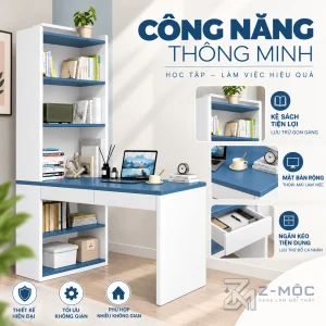 Kết hợp bàn làm việc và không gian lưu trữ
