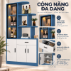 Kết hợp tủ kín và kệ trưng bày
