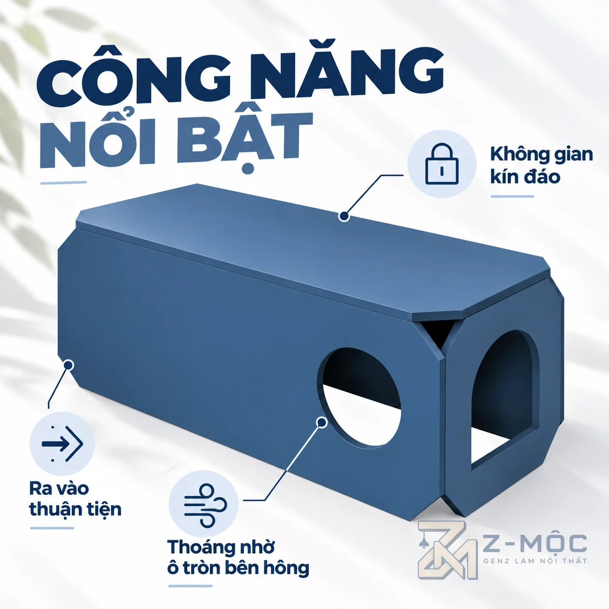 Khoang mở tạo điểm nhấn cho sản phẩm