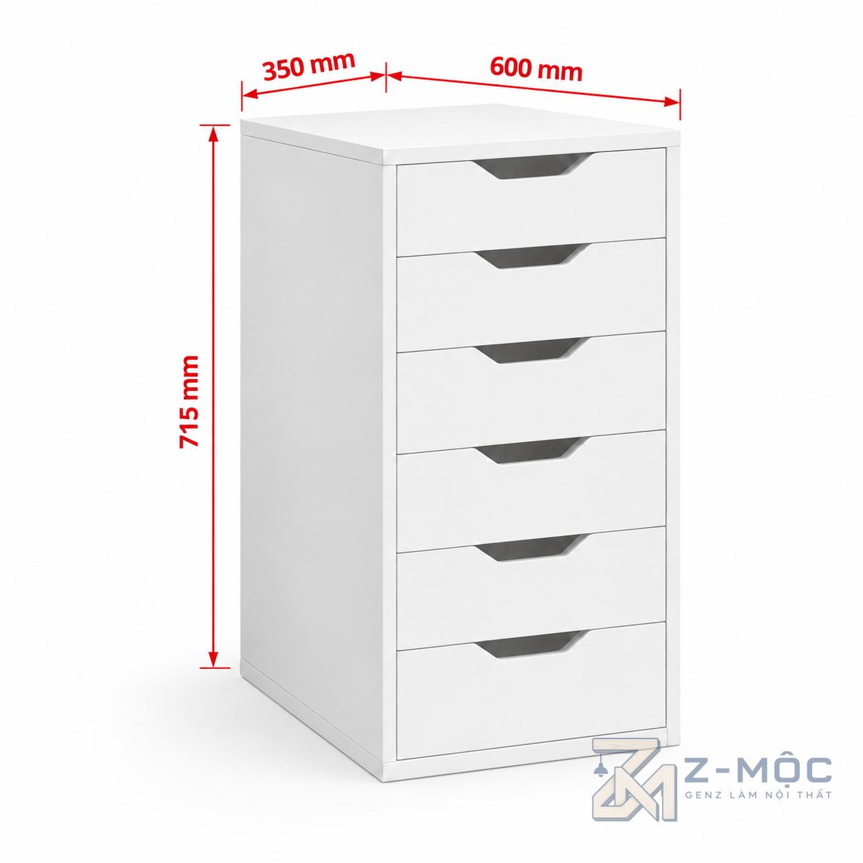 Kích thước chi tiết Bàn Làm Việc Đôi Có Kệ Ngăn Kéo ZM-70062 2