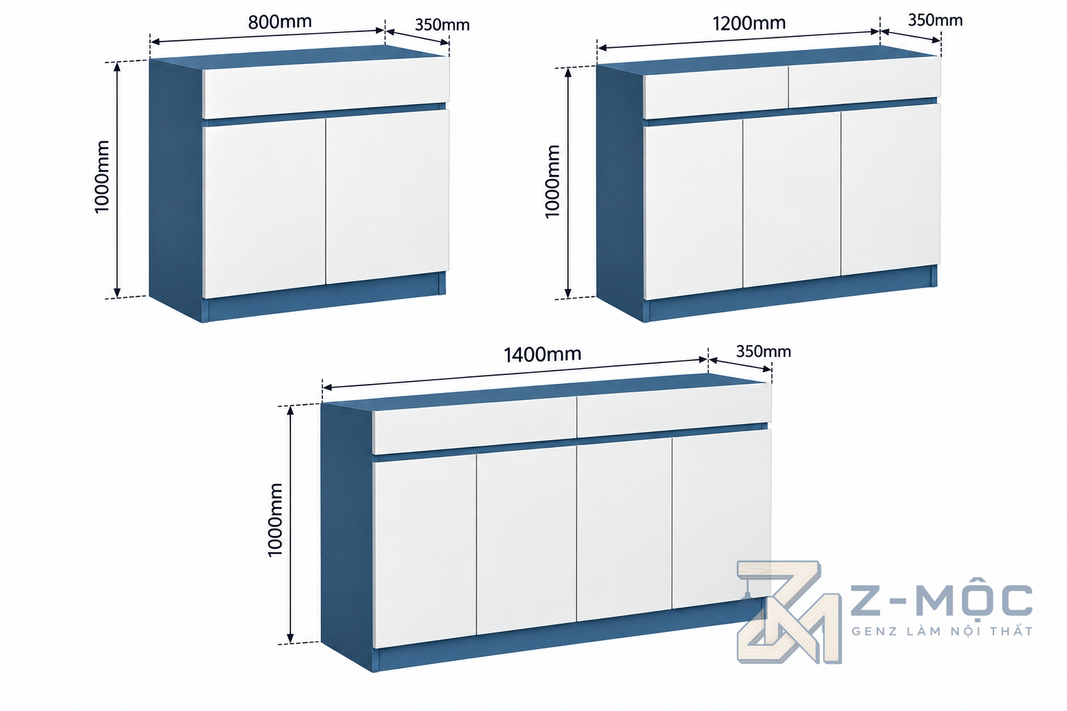 Kích thước chi tiết Tủ Giày Thiết Kế Rộng Rãi Tiện Ích ZM-95003