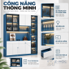 Nhiều ngăn lưu trữ kết hợp kệ trang trí