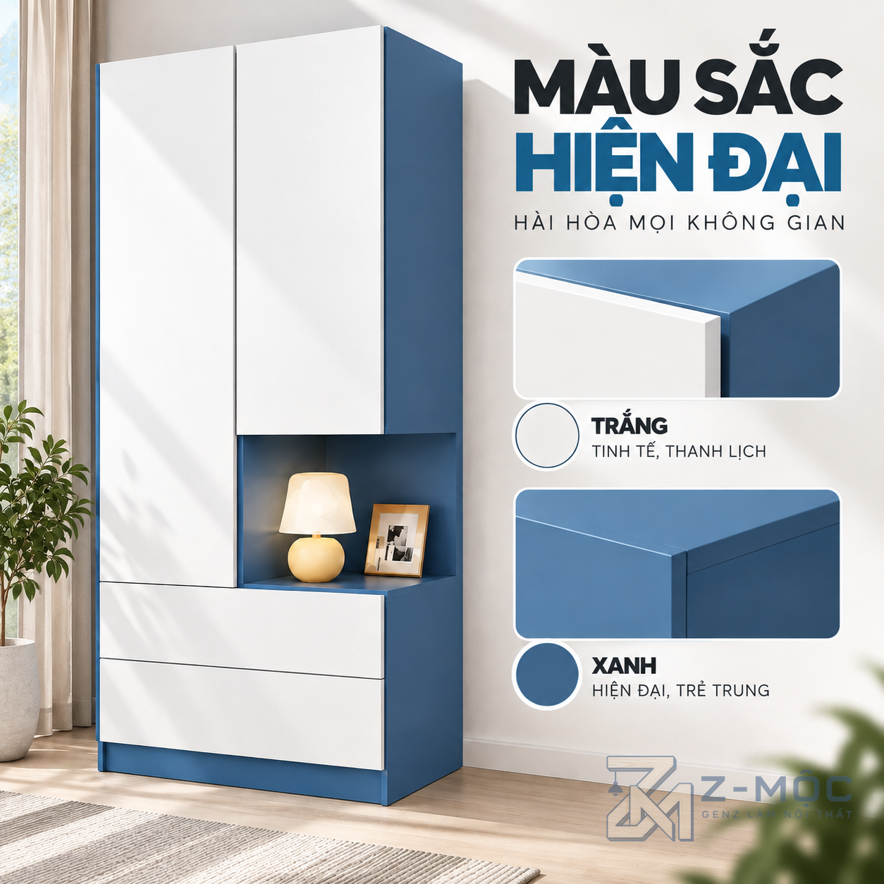 Phù hợp nhiều không gian phòng ngủ