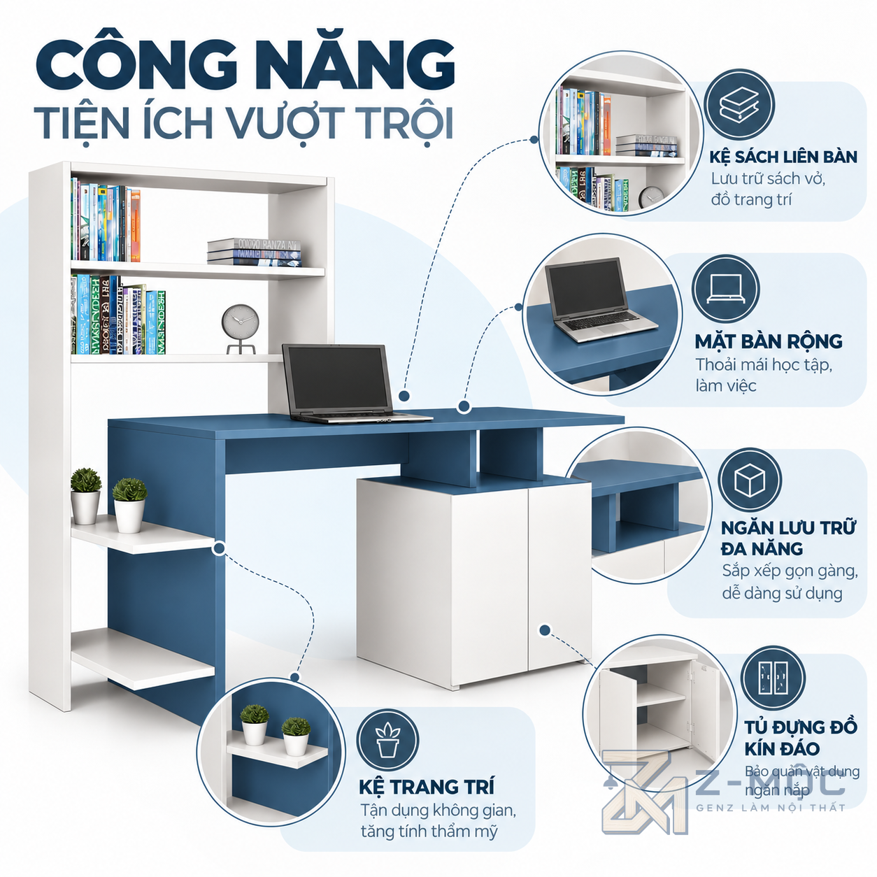 Phù hợp nhiều không gian sử dụng
