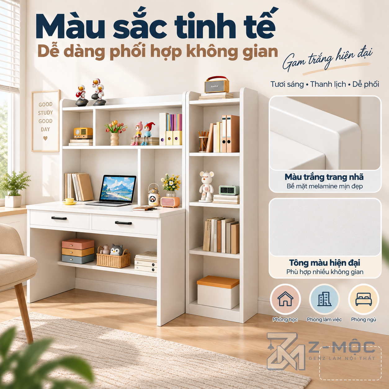 Phù hợp nhiều không gian sử dụng