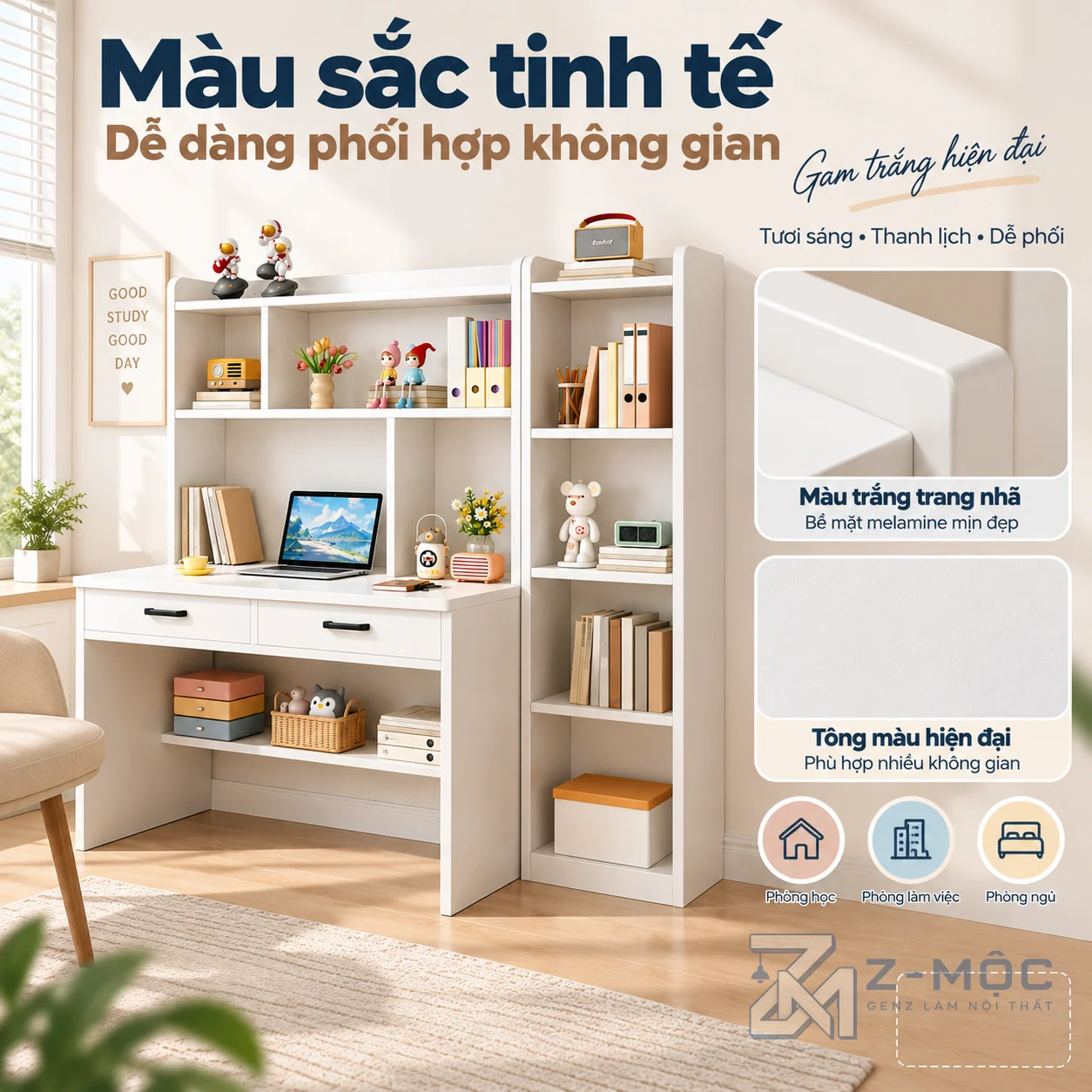Phù hợp nhiều không gian sử dụng