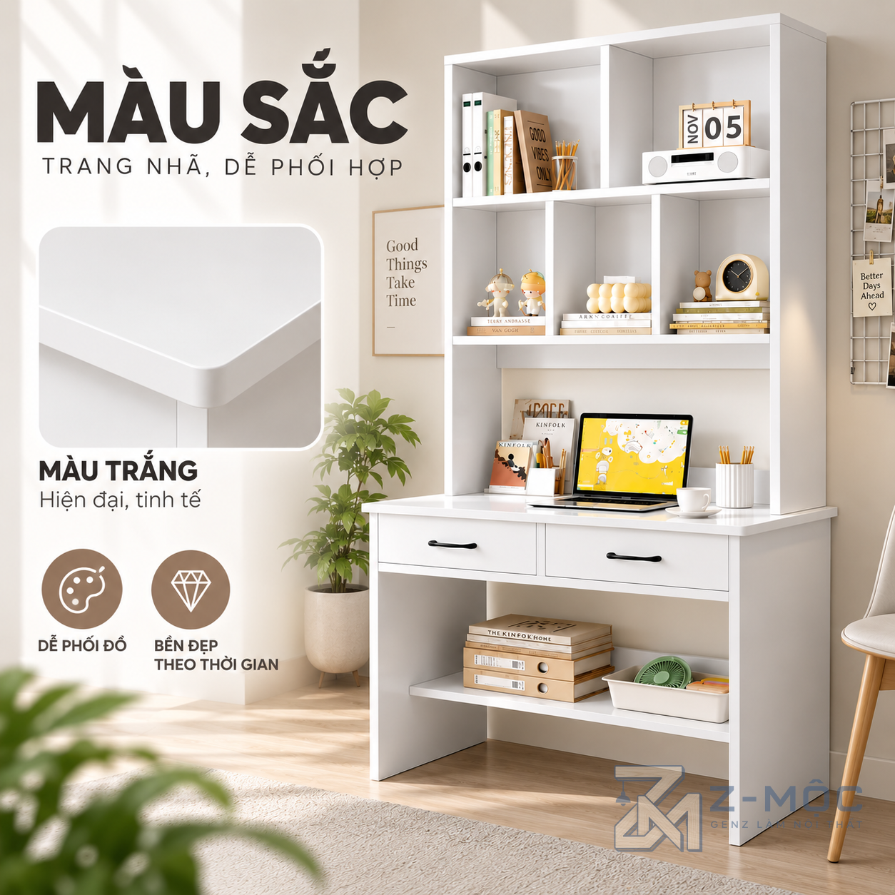 Phù hợp phòng học và góc làm việc tại nhà