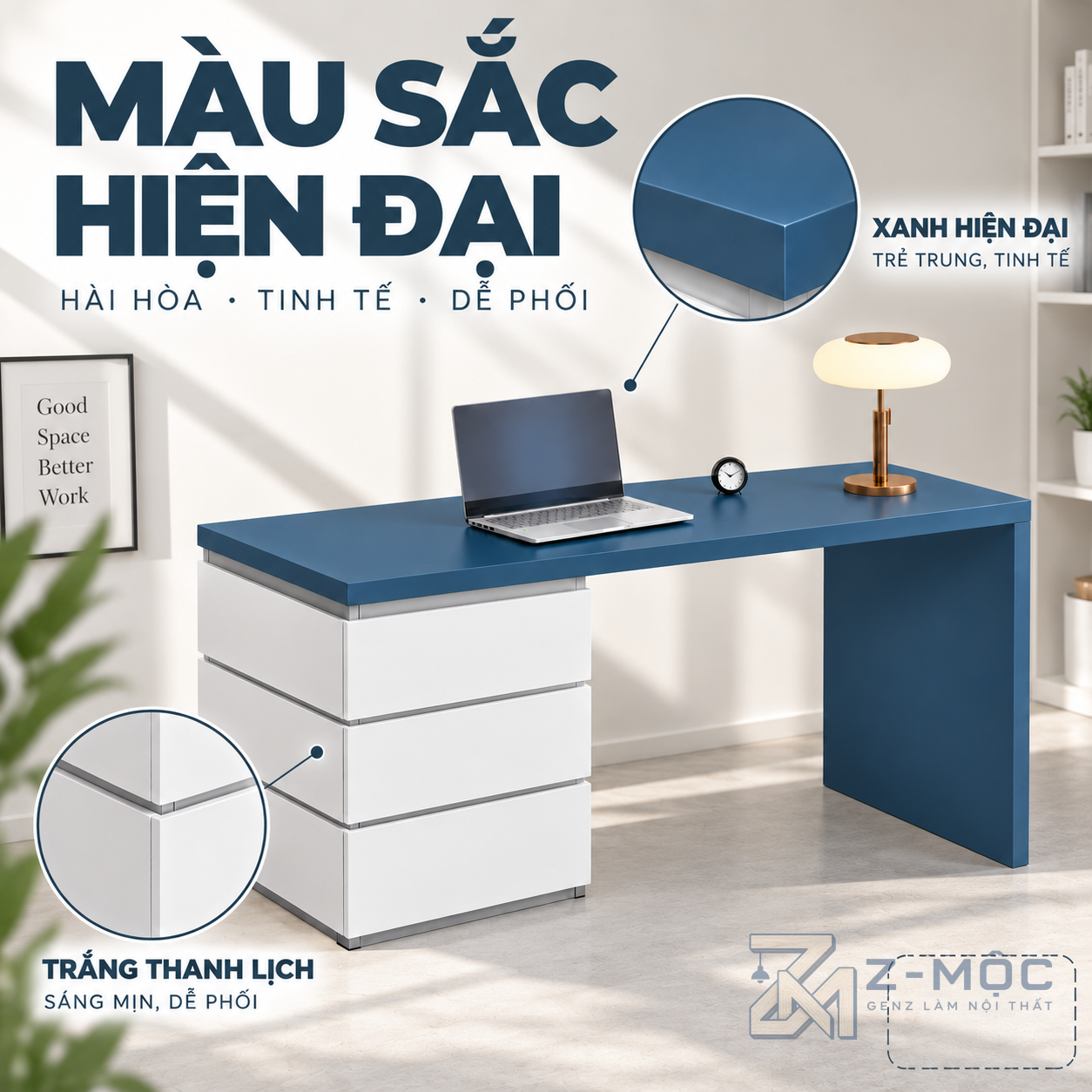 Phù hợp phòng làm việc và nhiều không gian khác