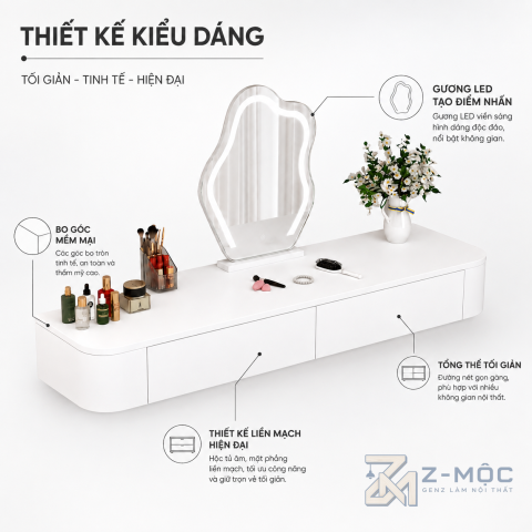 Thiết kế bo cong hiện đại, tạo điểm nhấn cho phòng ngủ