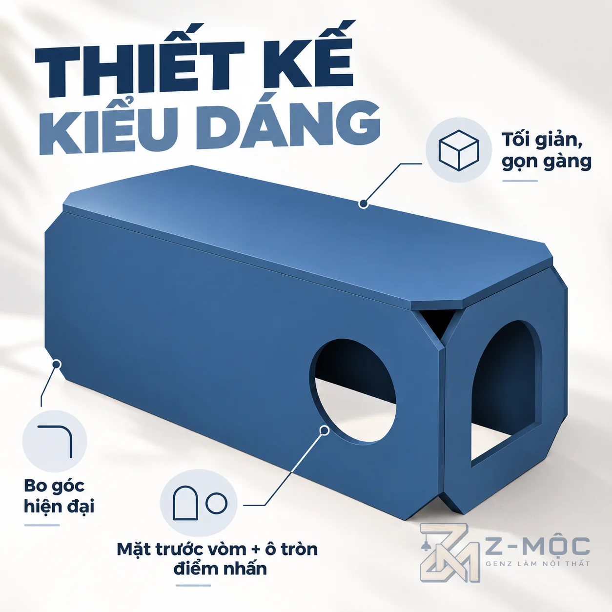 Thiết kế dáng hộp hiện đại, dễ bố trí