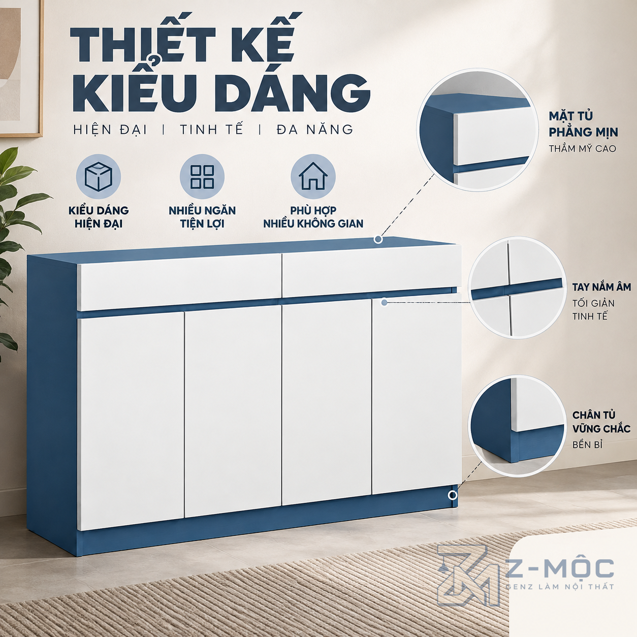 Thiết kế hiện đại, màu sắc nổi bật