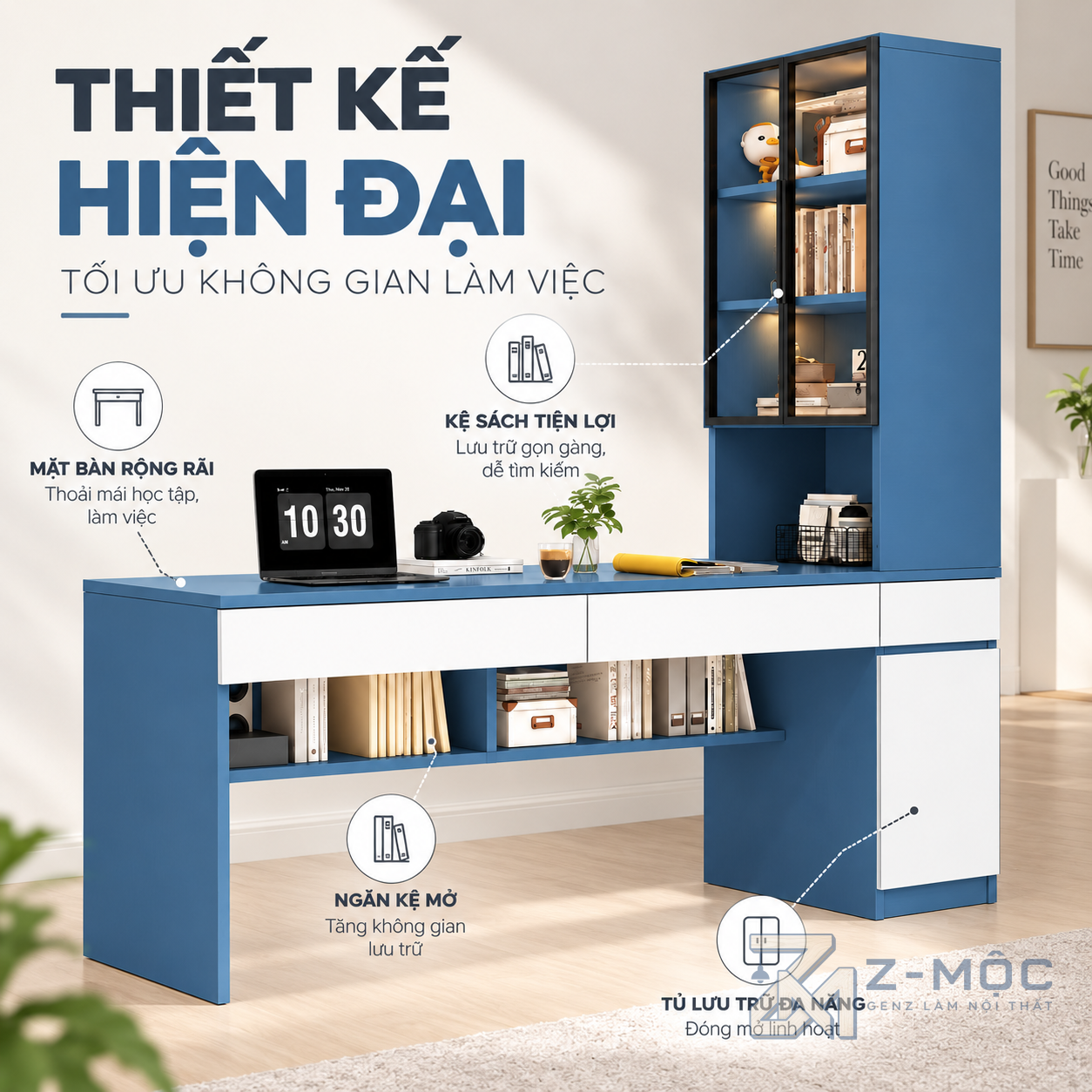 Thiết kế hiện đại, màu sắc trẻ trung