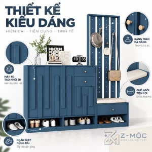 Thiết kế hiện đại, màu xanh nổi bật