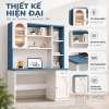 Thiết kế hiện đại, nổi bật với gam trắng phối xanh