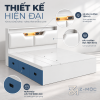 Thiết kế hiện đại, phối màu trắng xanh nổi bật