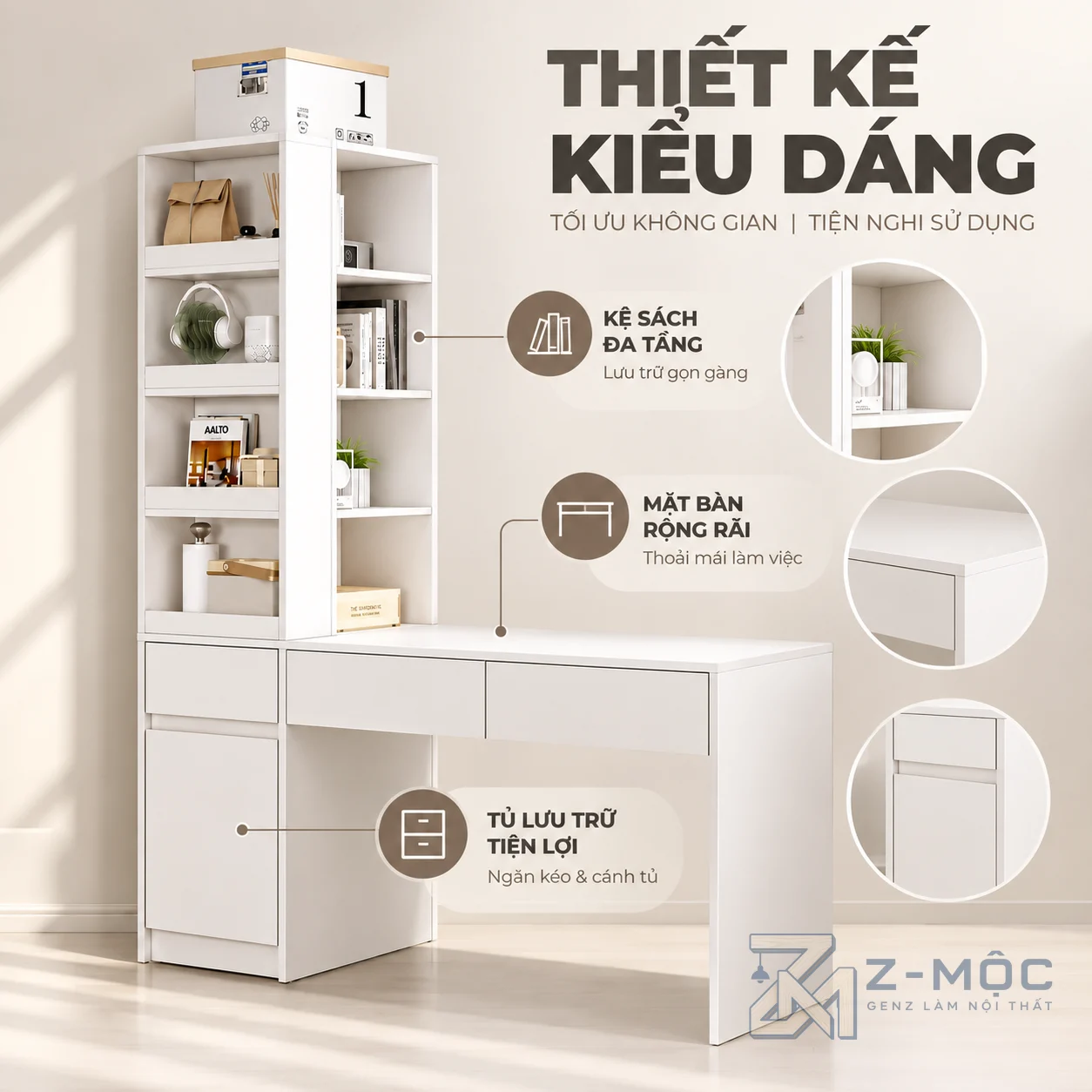 Thiết kế hiện đại, tận dụng tốt diện tích