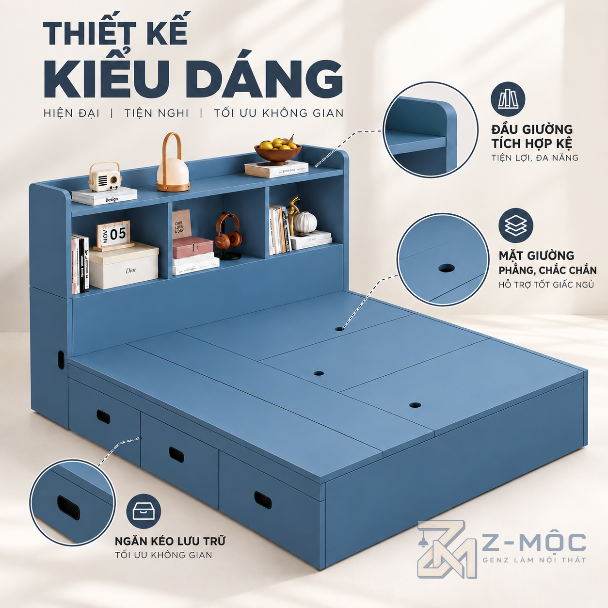 Thiết kế hiện đại, tối giản và gọn gàng