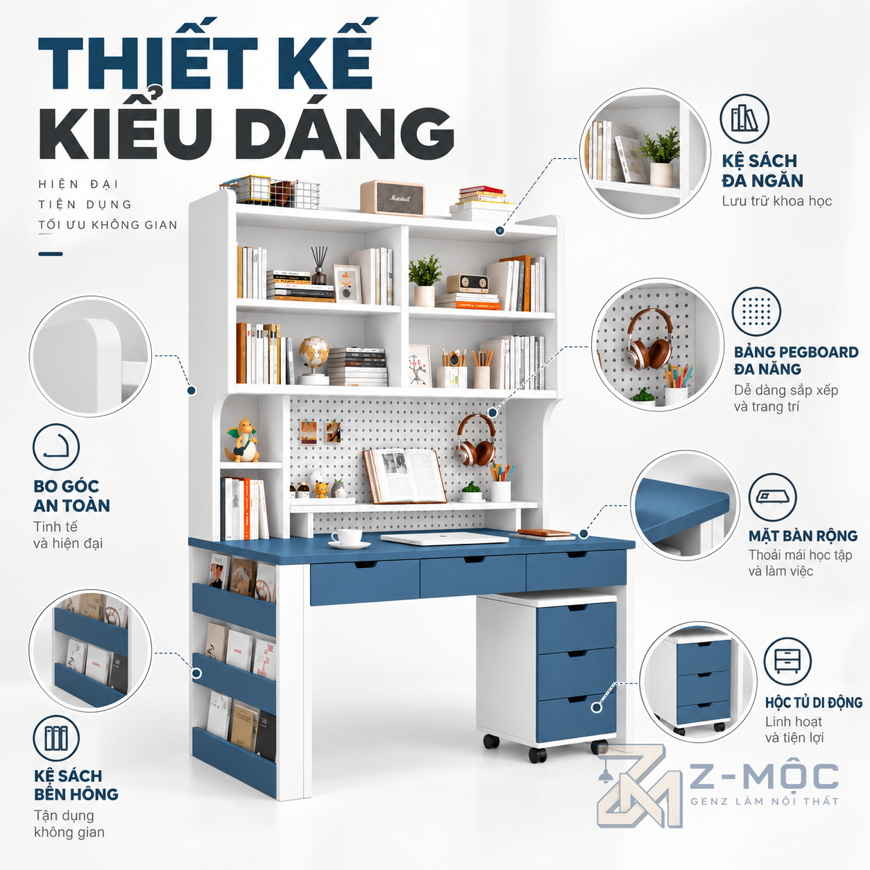 Thiết kế hiện đại, tối ưu không gian học tập