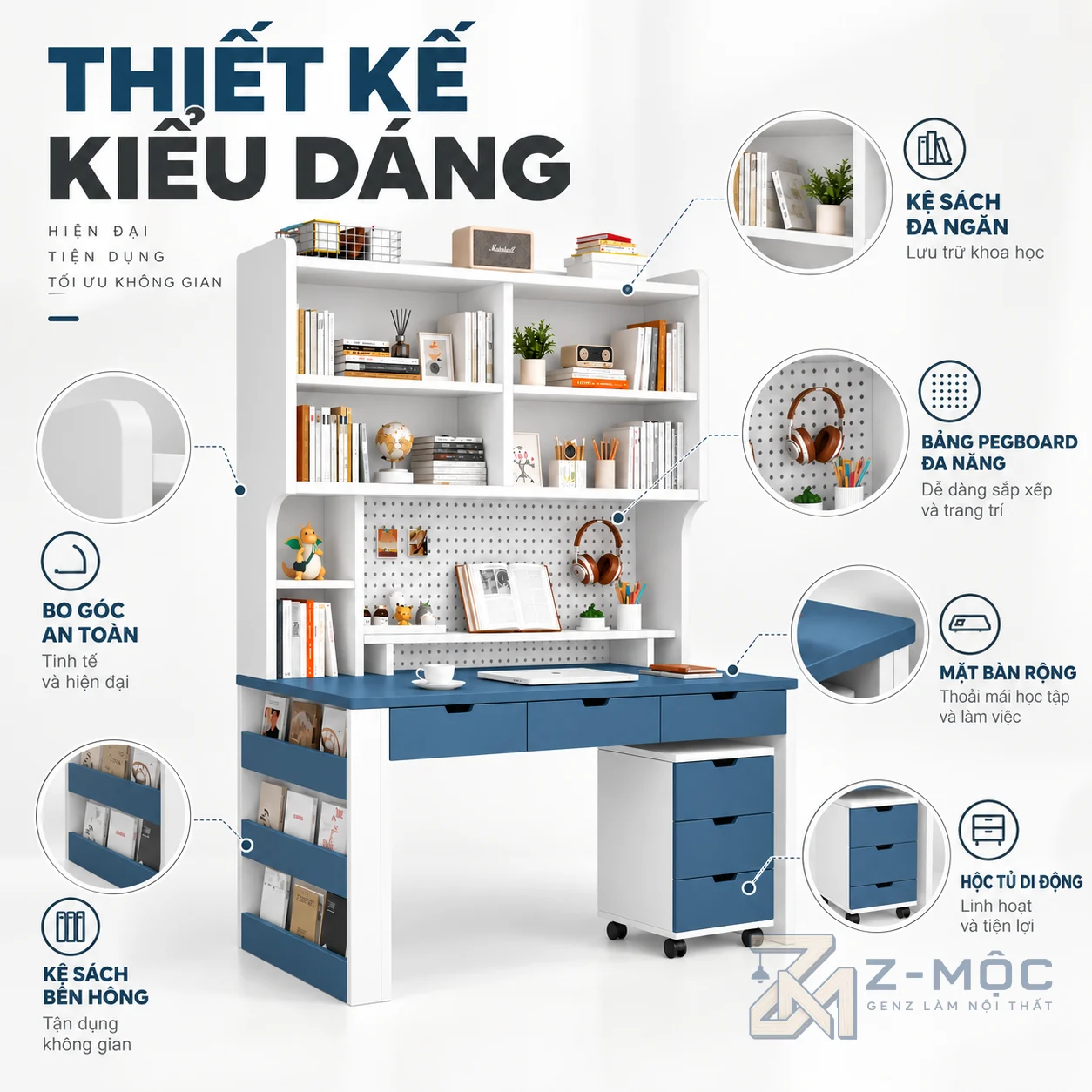 Thiết kế hiện đại, tối ưu không gian học tập