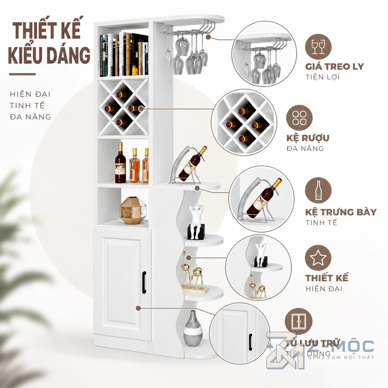 Thiết kế nhỏ gọn, tạo điểm nhấn cho phòng khách