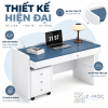 Thiết kế trắng xanh hiện đại, dễ tạo điểm nhấn