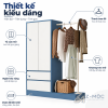 Thiết kế xanh phối trắng hiện đại