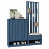 Tủ Giày Kết Hợp Ghế Ngồi Và Móc Treo Đồ ZM-95006 - 1400x350x2000mm - ZM-95006.1